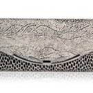 Leopard Print Tri-Fold Wallet (Black)