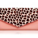 Leopard Print Tri-Fold Wallet (Pink)