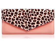 Leopard Print Tri-Fold Wallet (Pink)