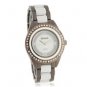 Stylish Women's Analog Watch with Replica Ceramic Strap (White)