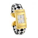 Women's Analog Bracelet Watch (White & Black)