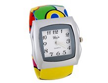 Stylish Square Dial Steel Band Bracelet Watch (Yellow)