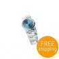 Fashion Stainless Steel Mental Wrist Watches Siver and Blue