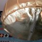 MOROCCAN FAUX LEATHER POUF : Golden color