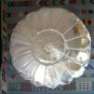 MOROCCAN FAUX LEATHER POUF : SILVER color