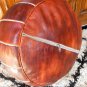 SET OF 2 LEATHER POUFS ( also called ottomans , floor pillows ,footstool ) Nat brow tan