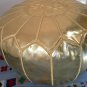 set of 2GOLDEN METALIC POUFs