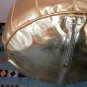 set of 2GOLDEN METALIC POUFs