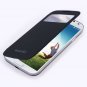 New FLIP PU Leather CASE Cover Smart Wake S View For SAMSUNG GALAXY S4 SIV i9500 BLACK Color