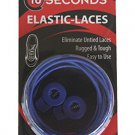 Ten Seconds Elastic Stretch Shoelaces Shoe Laces Lock Lace Blue 36” Unisex