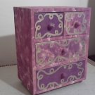 wooden pink little girls jewerly box