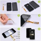 Dual SIM Card Adapter & Protective Plastic Back Case for iPhone 4 4S