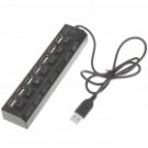 Plug & play USB 2.0 480Mbps High Speed 7-Port HUB with Independent Switch