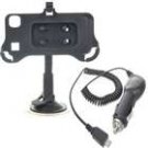 Car Windshield Swivel Mount and Car Charger for Samsung I9000  with 1.6m cable
