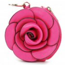 Elegant fashionable PU Leather Rose Shaped Coin Purse Assorted colors