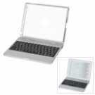Silver Bluetooth V3.0 Wireless Keyboard + Protective PC Back Case Stand for iPad