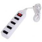 4-Port USB 2.0 Hub with Switch 70cm Cable