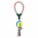 Multicolored Dog Puppy Chew Tug Teeth Cleaning Knot Toy
