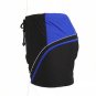 Fashionable Low/Middle Waist Straight Angle Swimming Trunks for Men Black+Blue