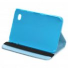 Flip-open PU Leather Case with Elastic Strap for Samsung P1000 Blue