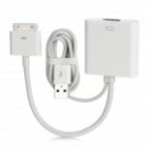 10cm 30-pin to HDMI Adapter Cable with USB Power Supply for iPad / iPhone