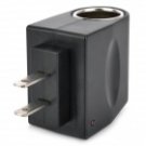 AC to 12V Car Cigarette Lighter Power Adapter Black