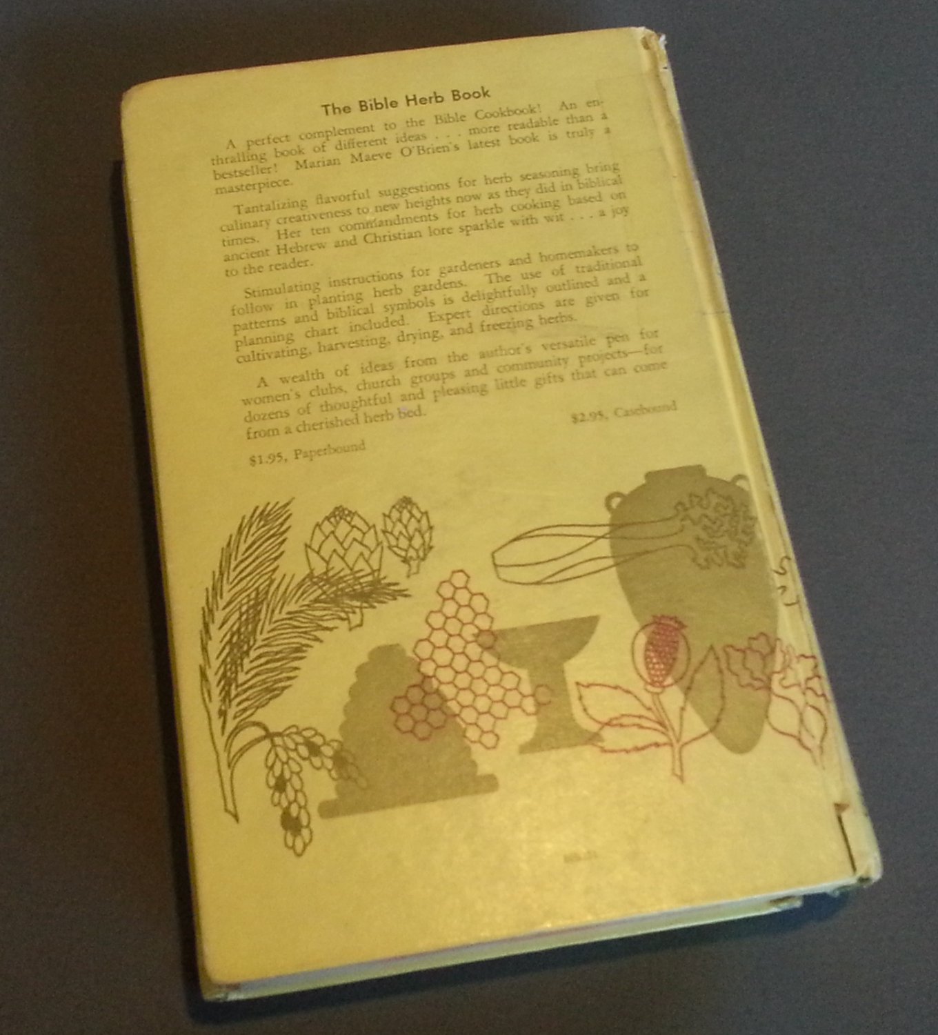 The Bible Cookbook, faith and food, by Marian Maeve O'Brien (1958)