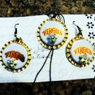 Recycled earrings and necklace set