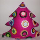 Radiant pink cheer tree pillow