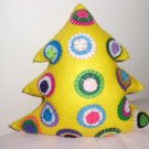 yelllow sun cheer tree pillow