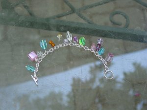 Beaded charm bracelet