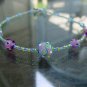 Funky handcrafted glass beaded necklace!