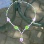 Incredible pink and green Y-necklace