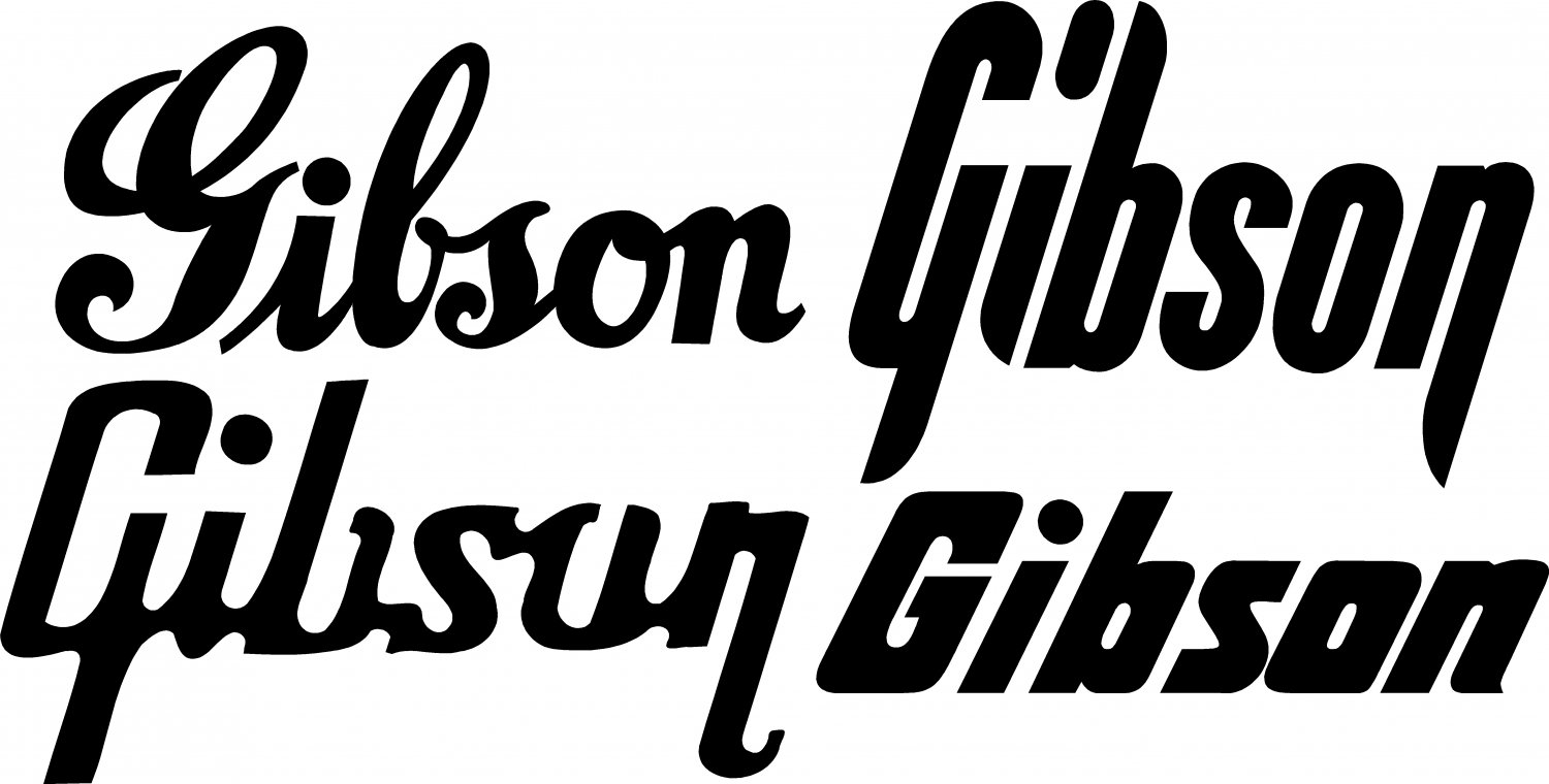 GIBSON GUITARS 6 VINYL DECAL STICKERS 2@ 5