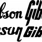 GIBSON GUITARS 6 VINYL DECAL STICKERS 2@ 5" 2@ 3" & 2@ 2" 4 DESIGNS AVAILABLE!