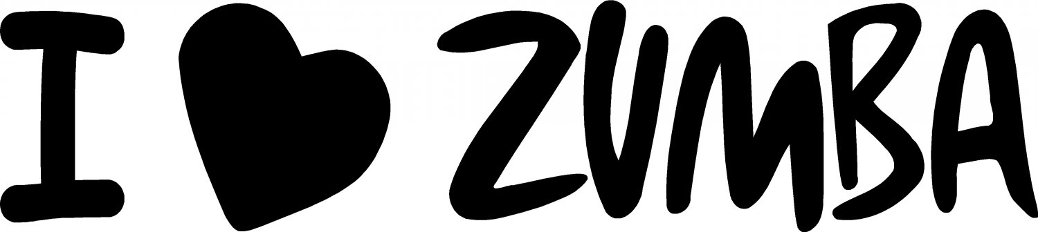 Download I LOVE ZUMBA VINYL DECAL STICKER 7.85" WIDE!