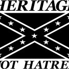 southern heritage not hatred vinyl decal sticker