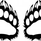 BEAR CLAW VINYL DECAL STICKERS...PRICE IS FOR 2