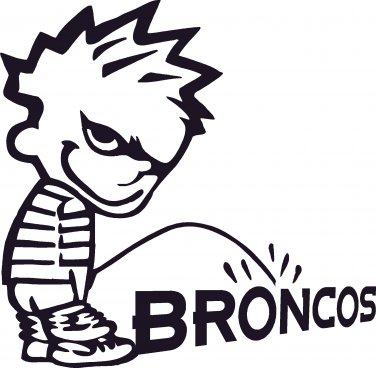 Pee on Denver Broncos Sticker - Pee On Stickers