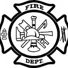 fire department maltese cross vinyl decal sticker 9.19" wide!!