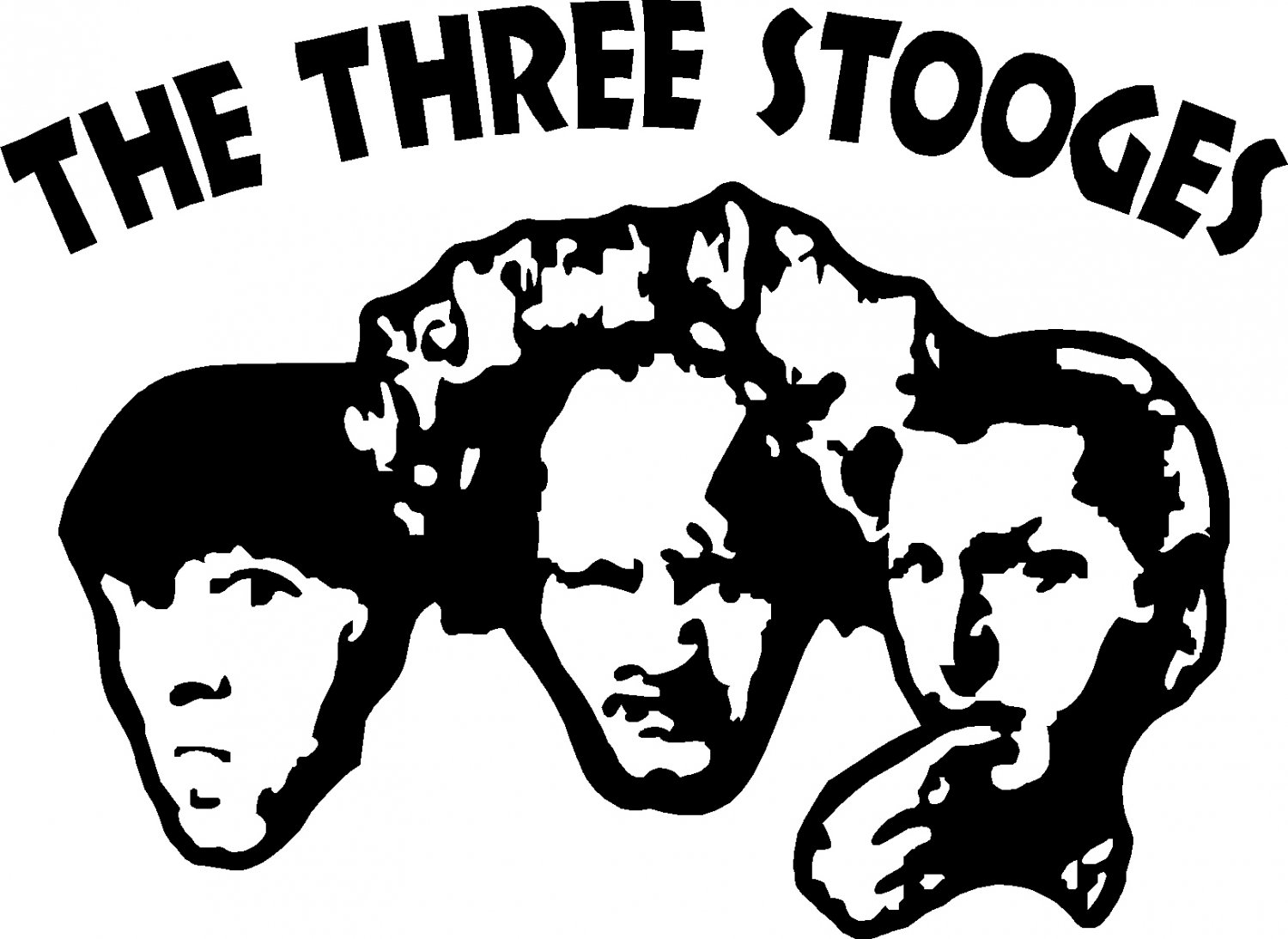 3 THREE STOOGES VINYL DECAL STICKER