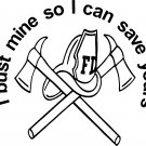 fireman firefighter saving lives vinyl decal sticker