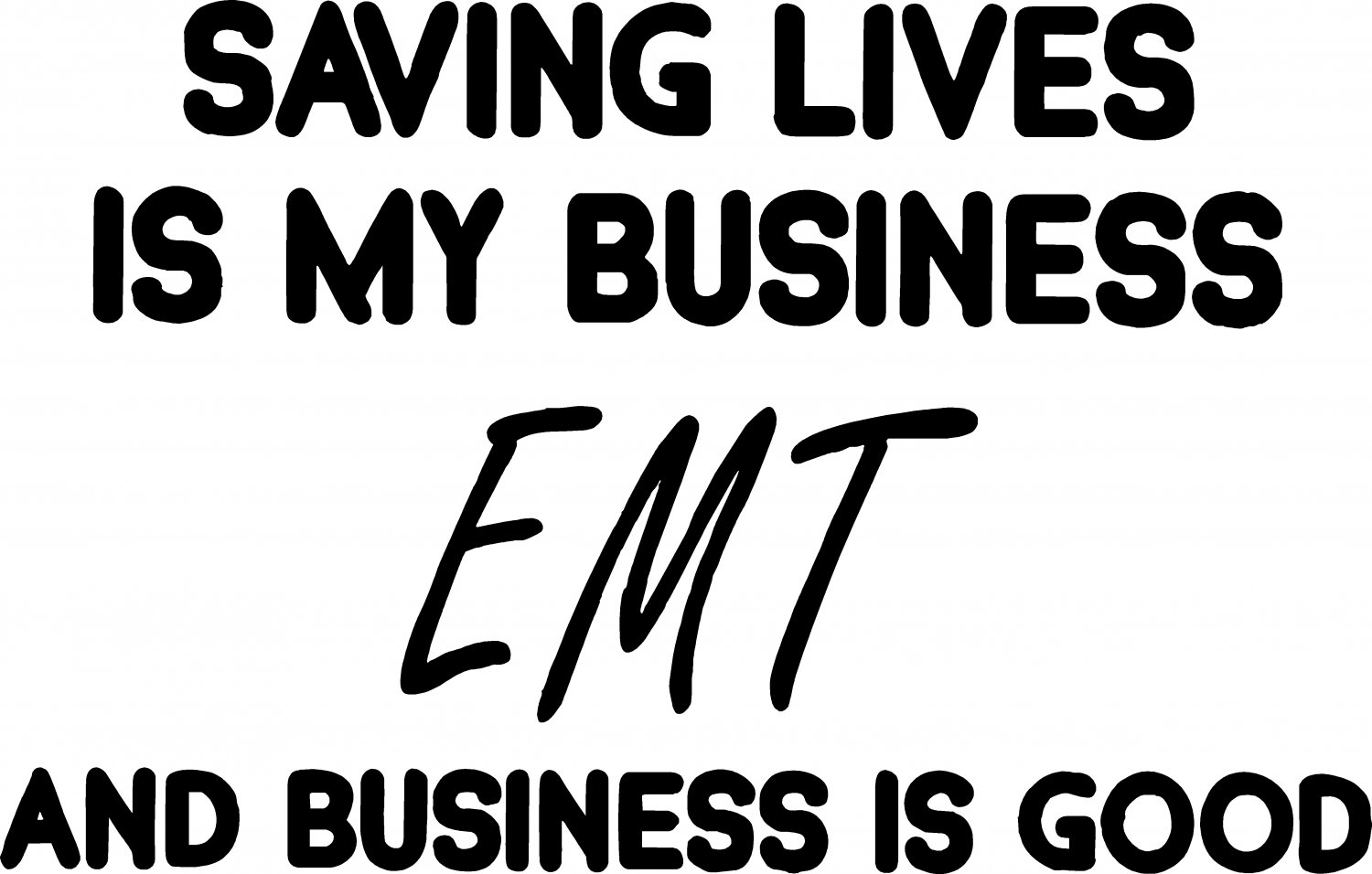 EMT SAVING LIVES VINYL DECAL STICKER