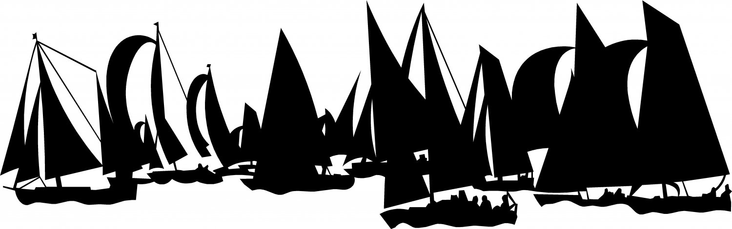 sailboats sailing vinyl decal sticker 9" wide