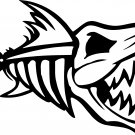 nitro fish skeleton fish bones skull vinyl decal sticker