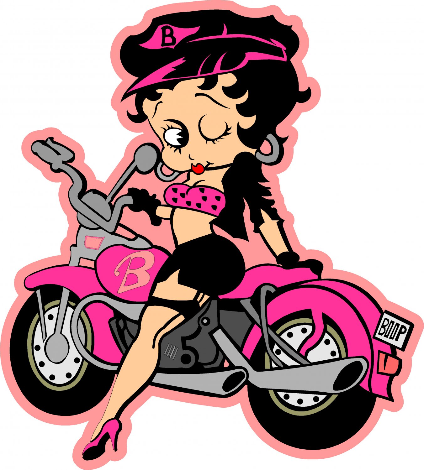 betty boop on a motorcycle