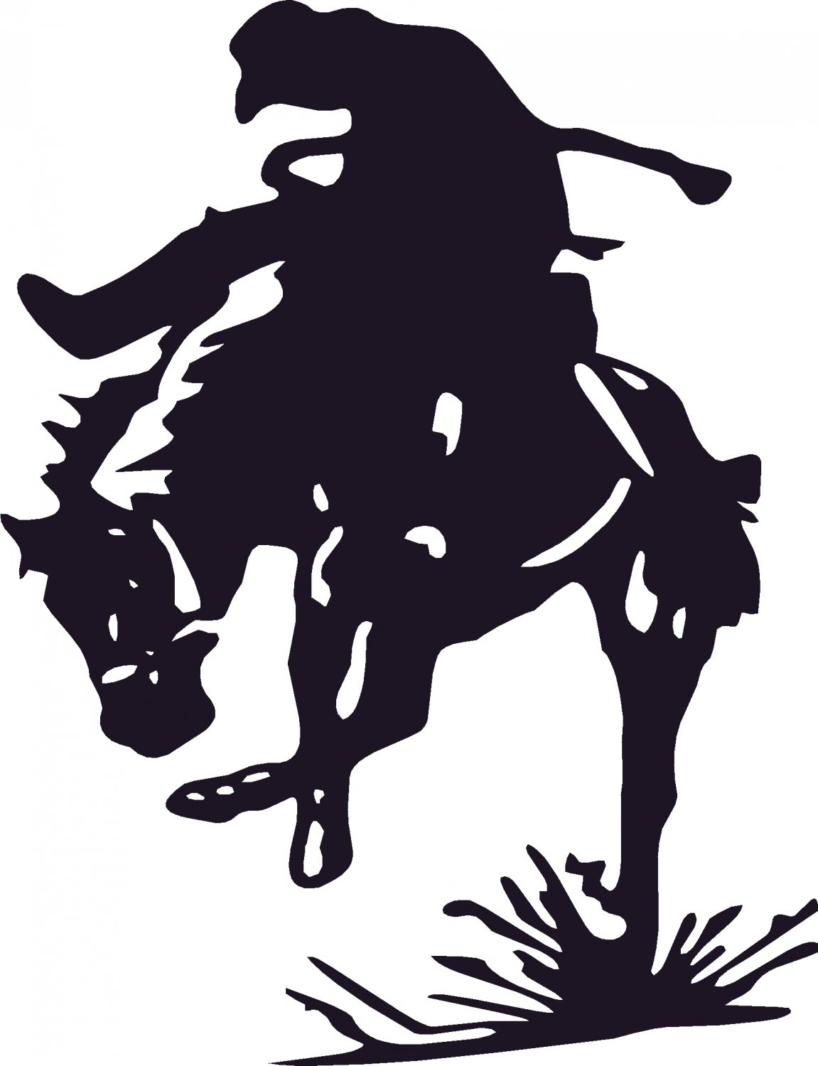 bucking bronco rodeo cowboy vinyl decal sticker