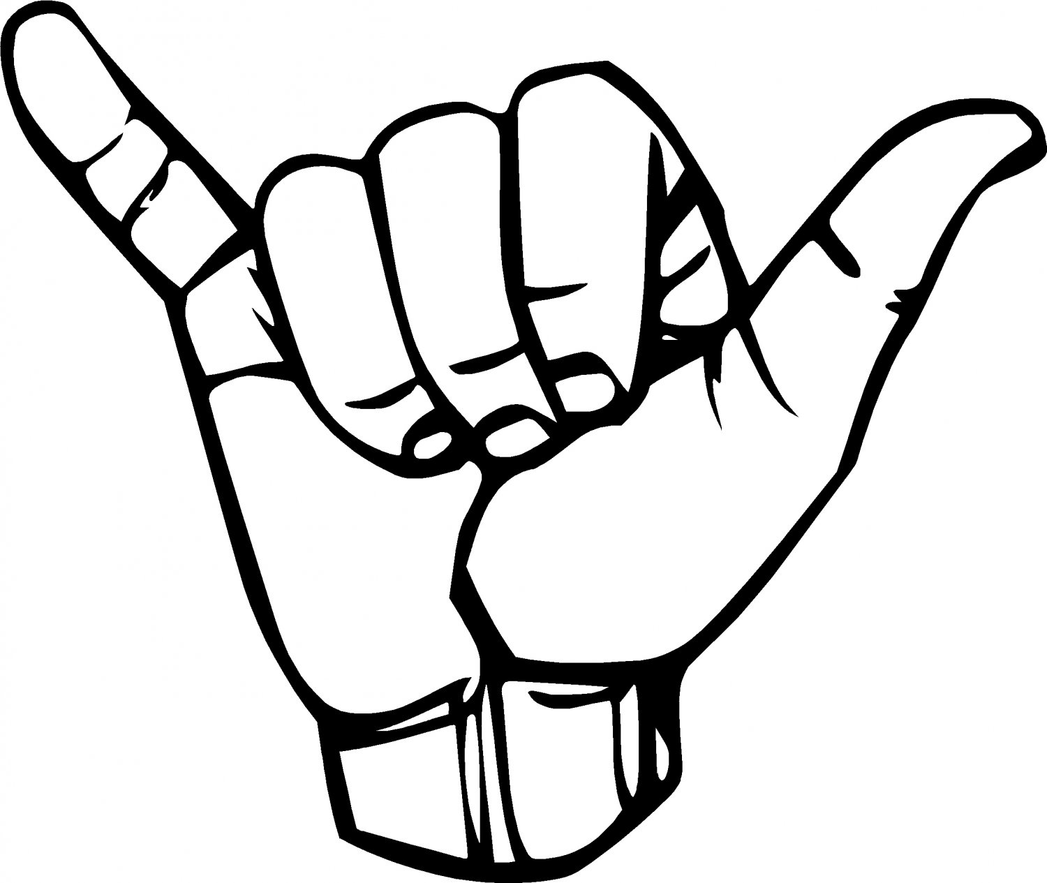 hang loose vinyl decal sticker