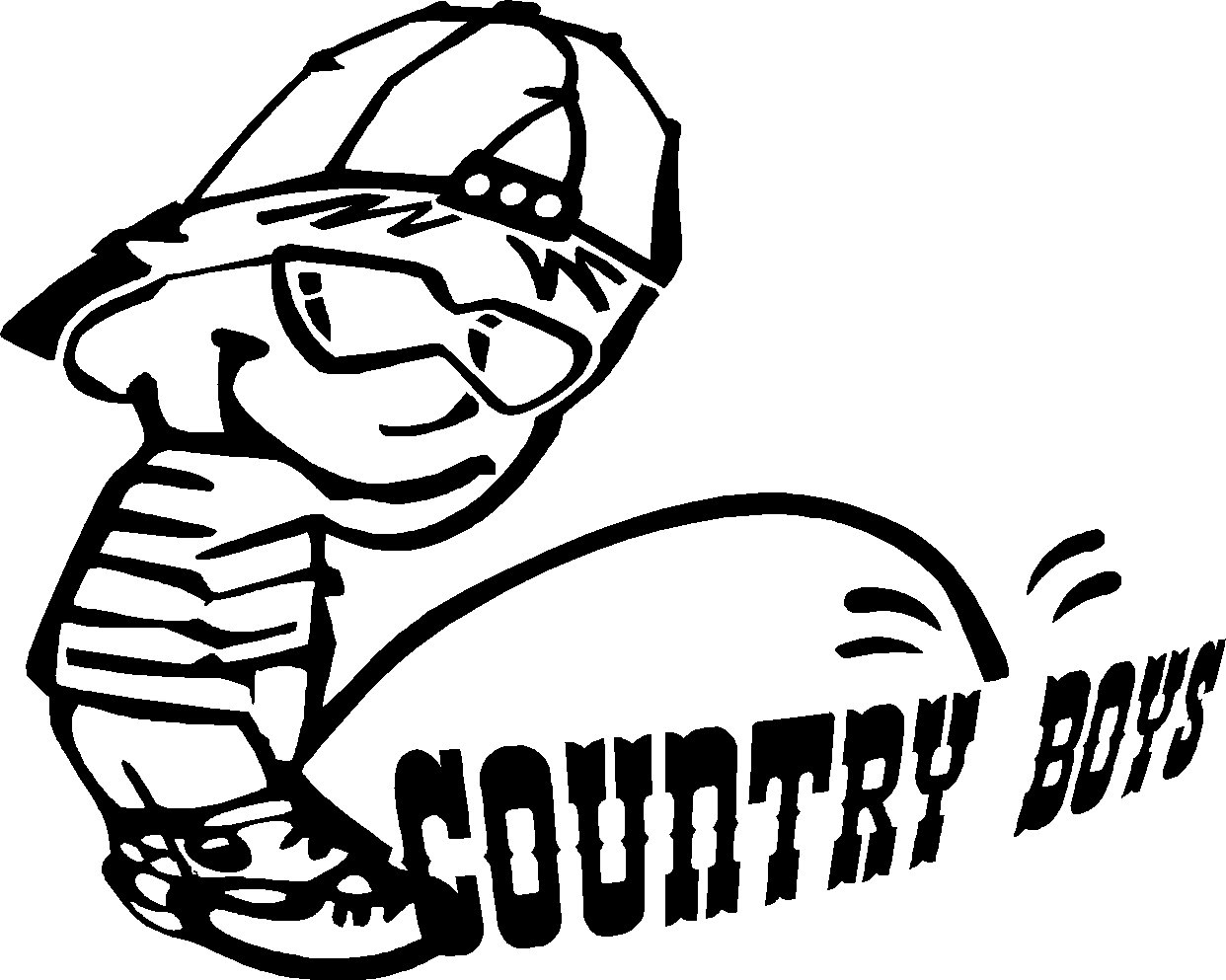 city boy pee on country boys vinyl decal sticker
