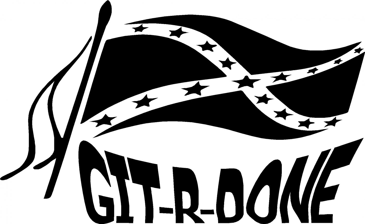 Download rebel flag git r done vinyl decal sticker